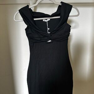 NWT Zara Women’s Black Mini Off-shoulder Cutout Dress